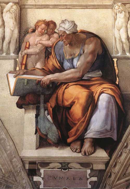 THE CUMAEAN SIBYL. Sistine Chapel, Rome.