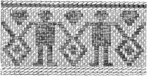 Fig. 341. Conventional human figures from an ancient Peruvian basket
